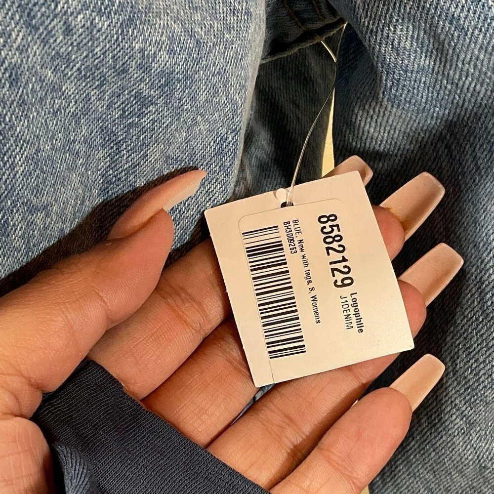 BLOOMINGDALES Logophile Denim Jacket Light Blue Moonlight - Picture 6 of 8